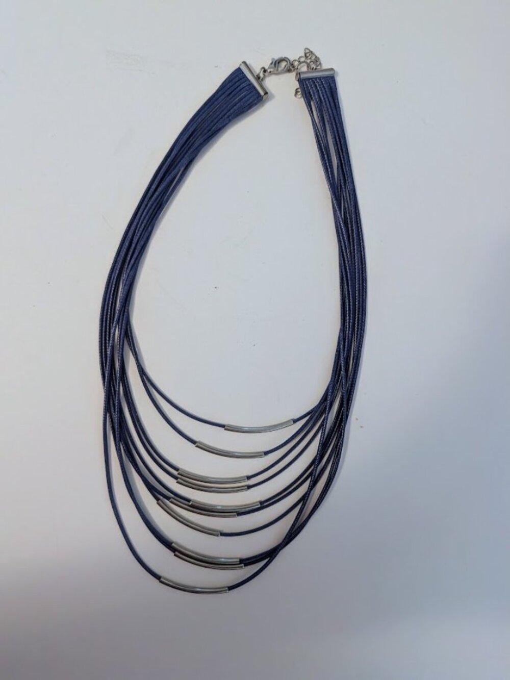 Pretty blue and silver multi-strand necklace